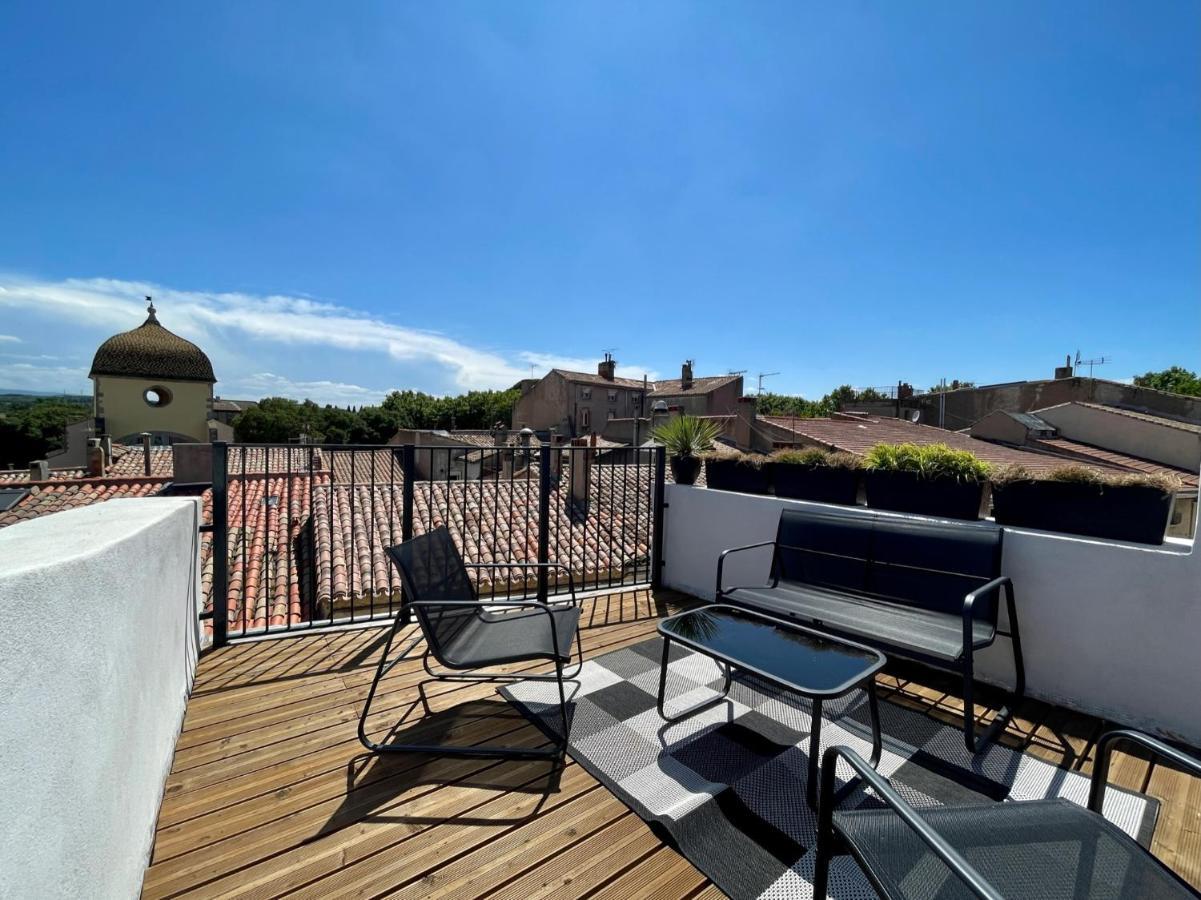 Rooftop N°38 - Rooms Et Studios - Vue Cite Medievale Carcassonne Luaran gambar